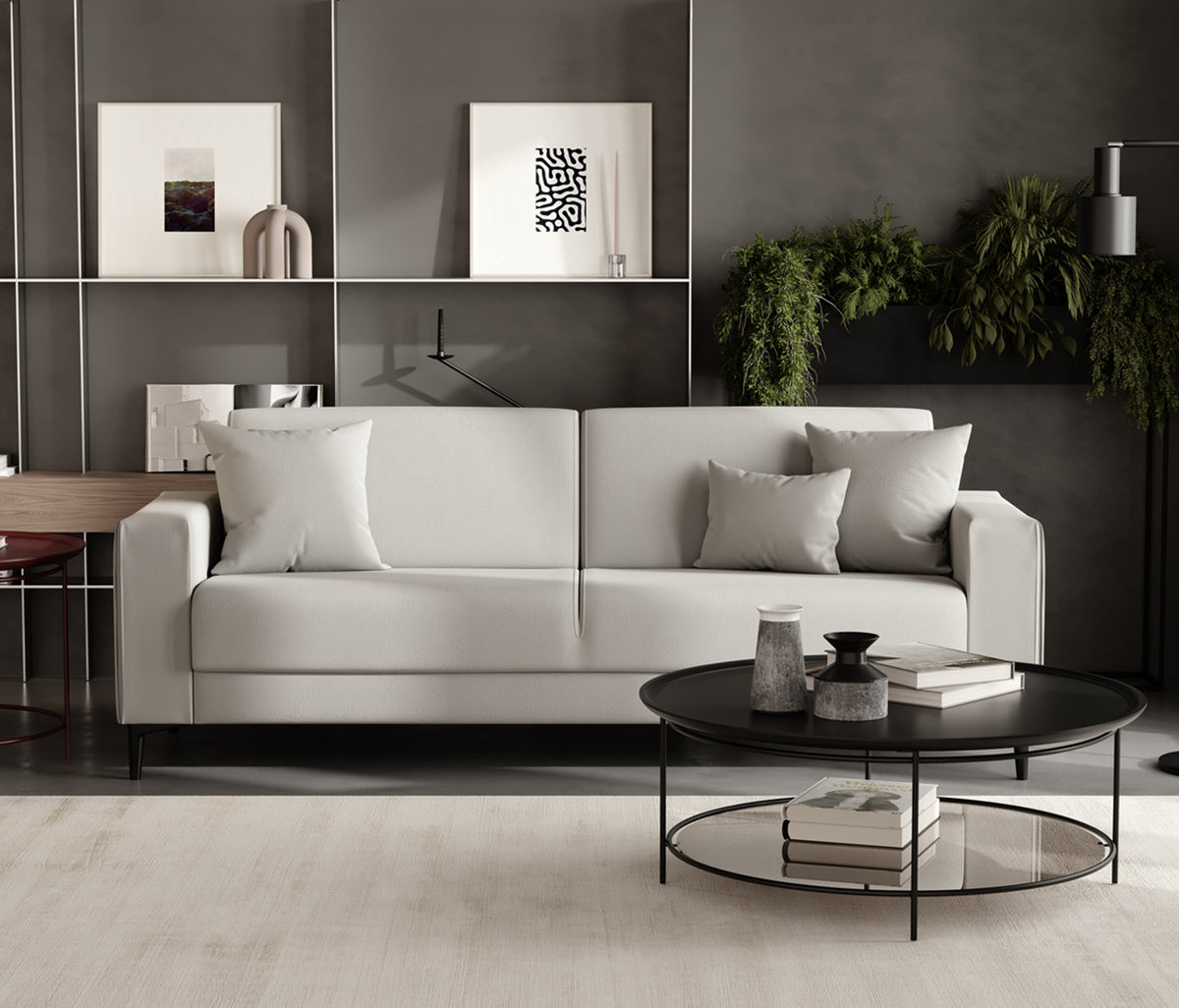 Briza Plus 3-zitsbank met Slaapfunctie Fluweel Grijs - foto 11
