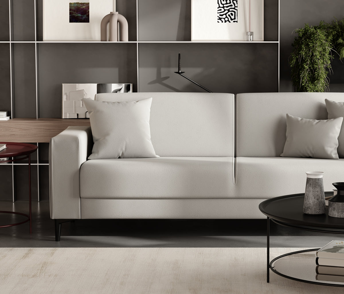 Briza Plus 3-zitsbank met Slaapfunctie Fluweel Grijs - foto 13
