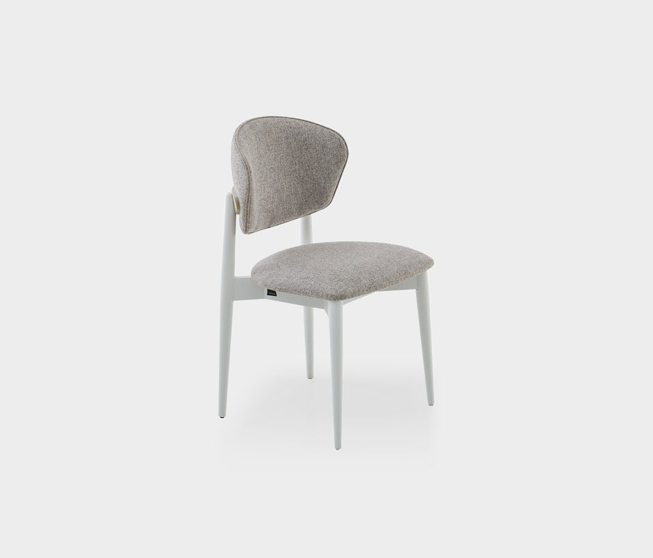 Marsell Stoel met Houten Poten Linnen Look Marineblauw (14377668)