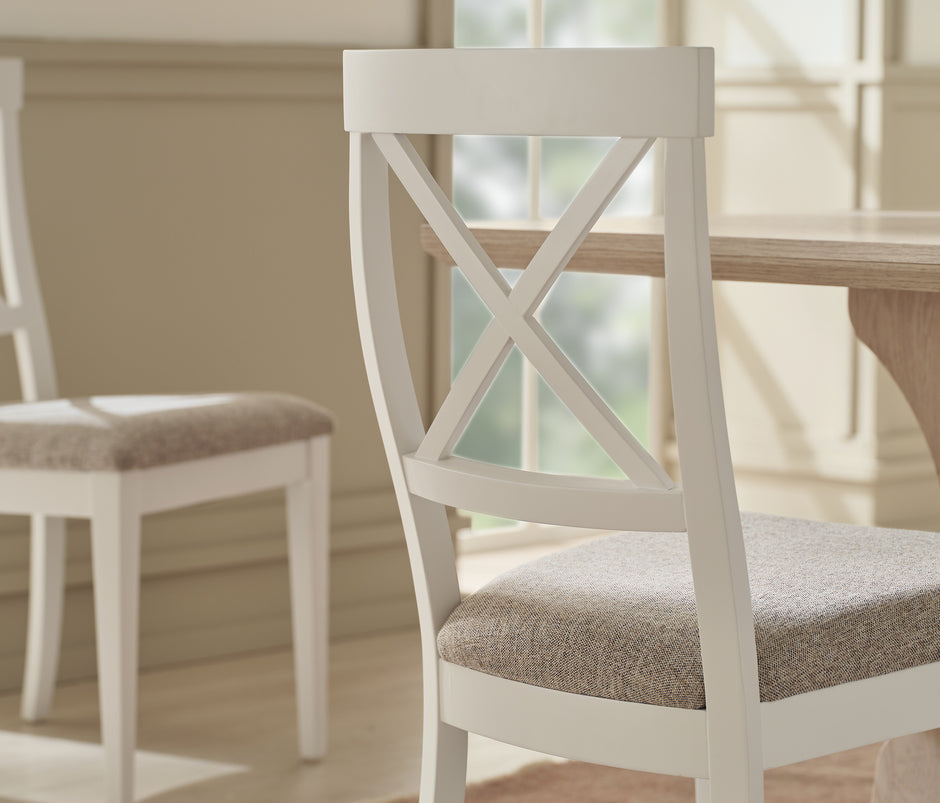 Marsell Stoel met Houten Poten Linnen Look Marineblauw (14377669)