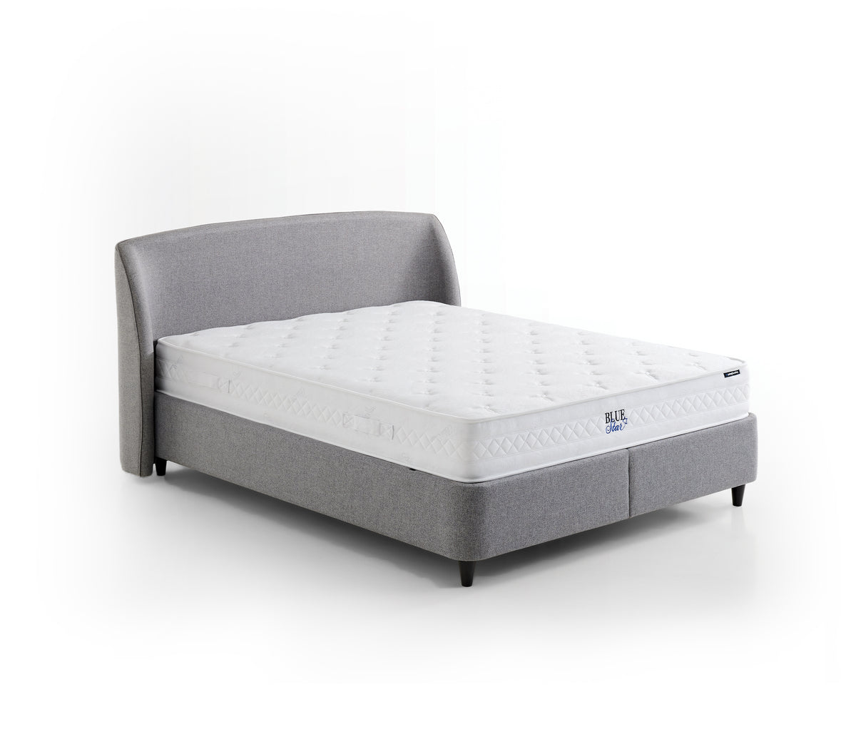 Blue Star & New Canto Matras, Boxspring en Hoofdbord 3-delige Set Blauw - foto 5