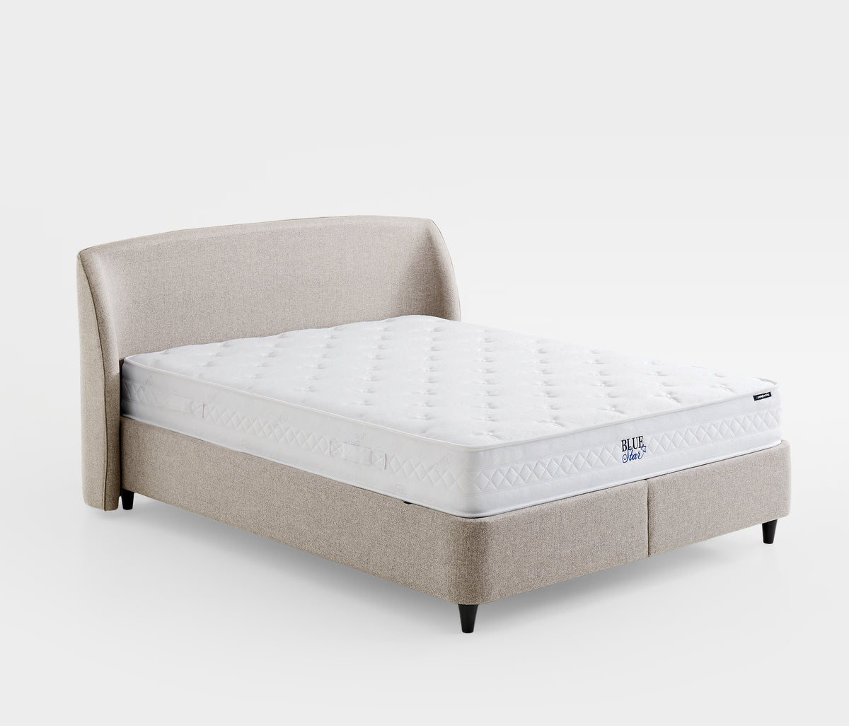 Blue Star & New Canto Matras, Boxspring en Hoofdbord 3-delige Set Creme - foto 31