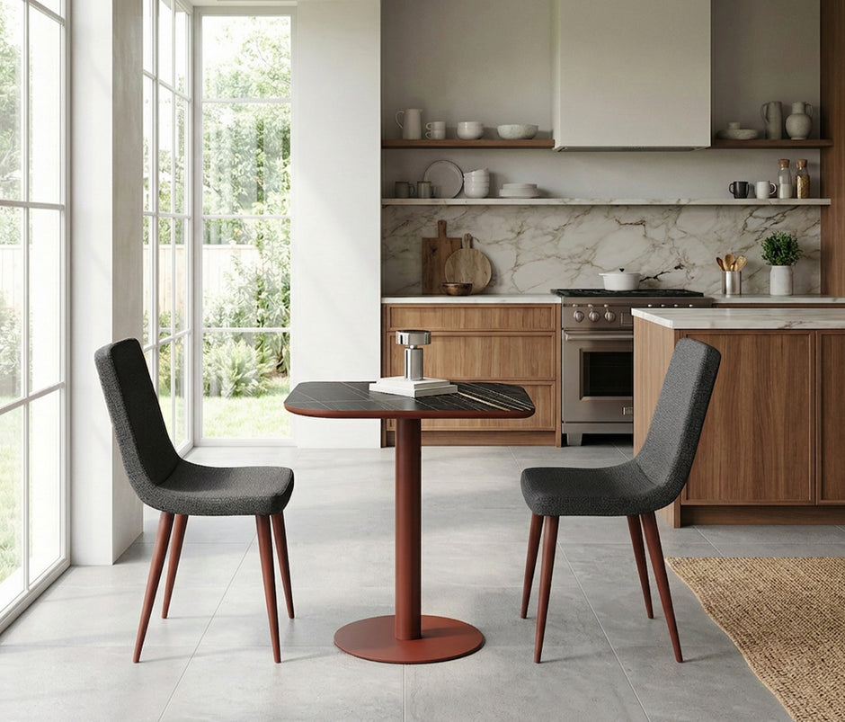 Linze Stoel met Metalen Poten Terracotta