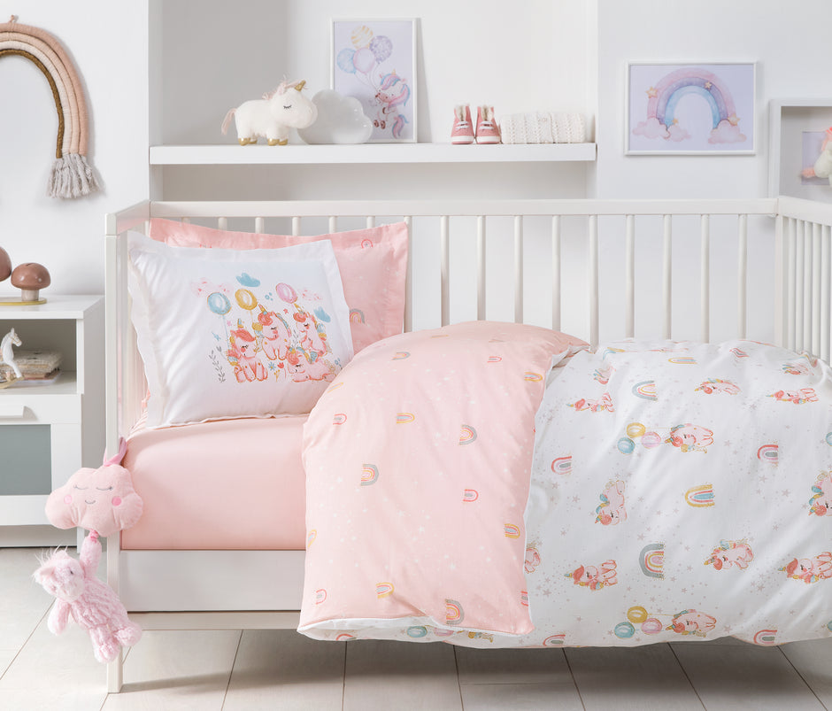 Unicorn Ranforce Dekbedovertrekset Baby
