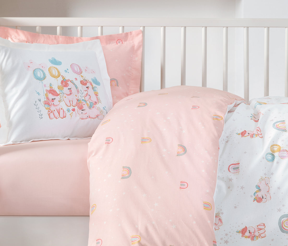 Unicorn Ranforce Dekbedovertrekset Baby - foto 2