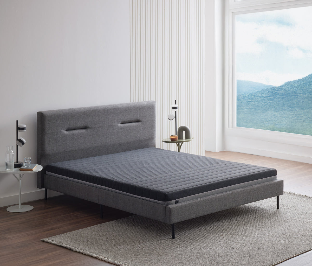 Optimum Support & Sovene Matras, Bed en Hoofdbord Donkergrijs - foto 5