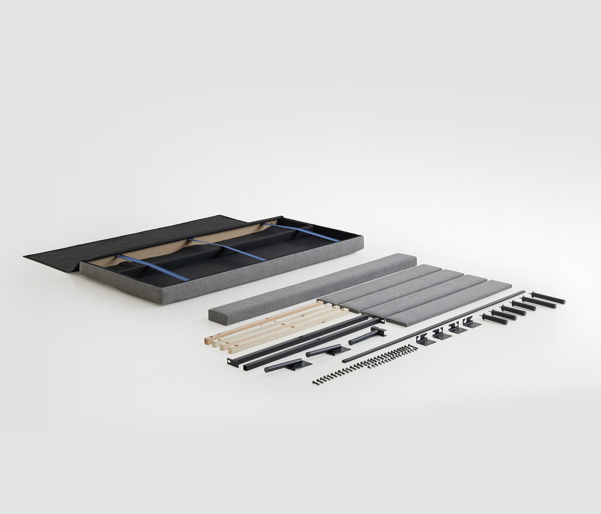 Optimum Support & Sovene Matras, Bed en Hoofdbord Donkergrijs - foto 24
