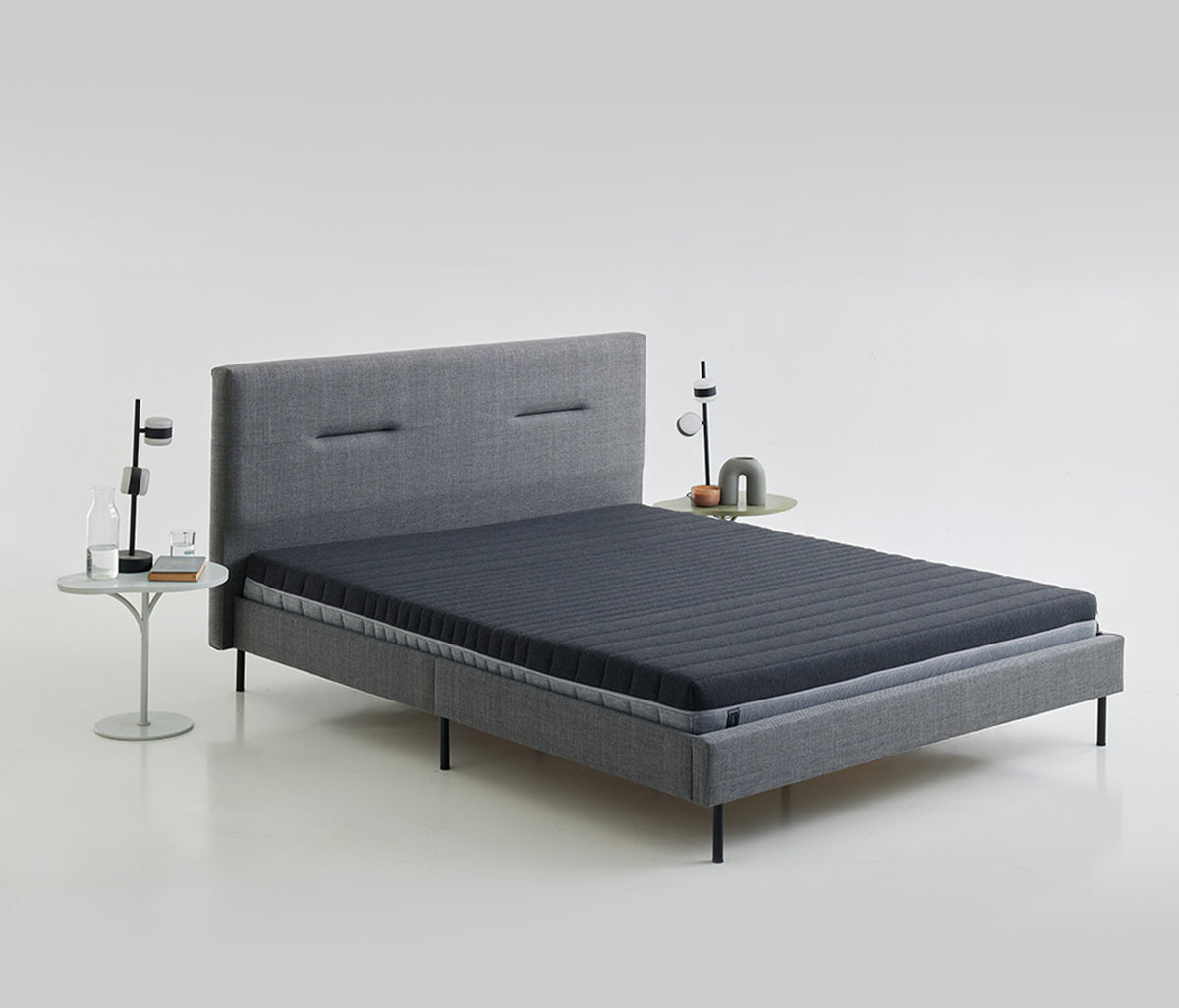 Optimum Support & Sovene Matras, Bed en Hoofdbord Donkergrijs - foto 3