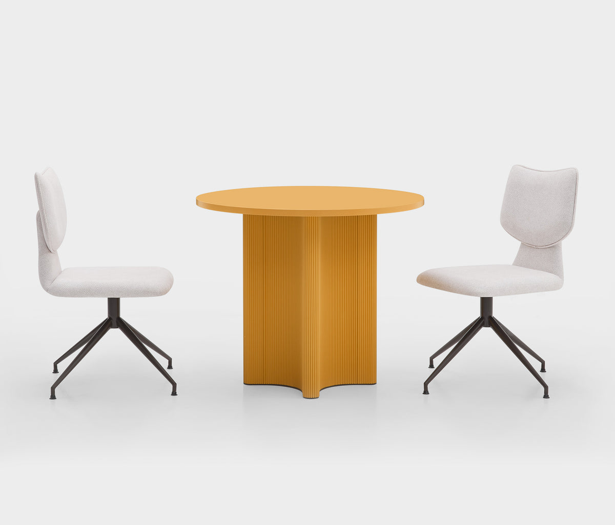 Fit & Flex Ronde Tafel Geel - foto 3