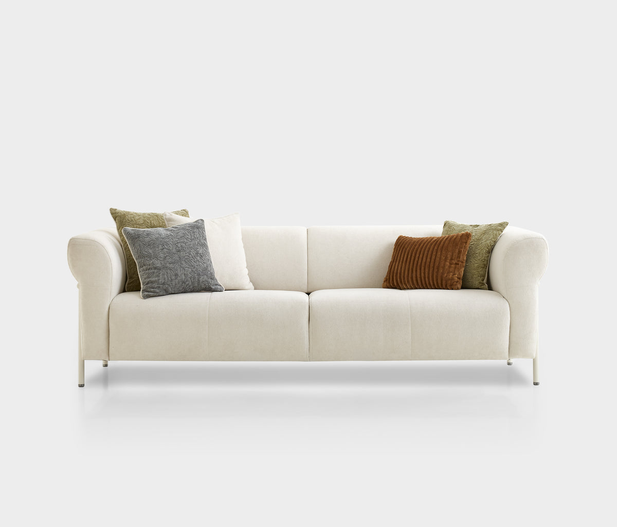 Marsell 3-zitsbank Linnen Look Creme