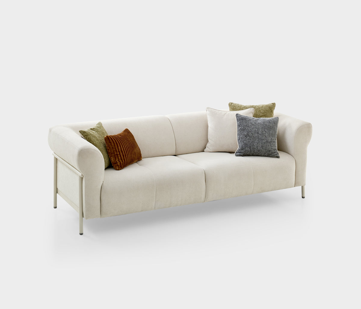 Marsell 3-zitsbank Linnen Look Creme - foto 7