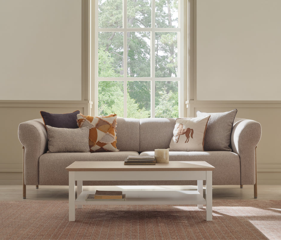 Marsell 3-zitsbank met Slaapfunctie Linnen Look