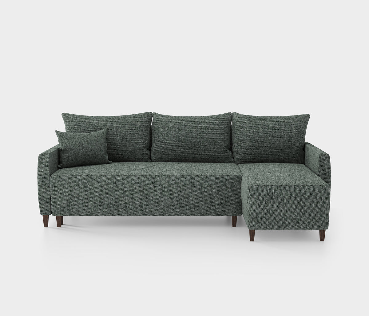 Smart Plus Hoekbank met Slaapfunctie Klein Chenille Groen