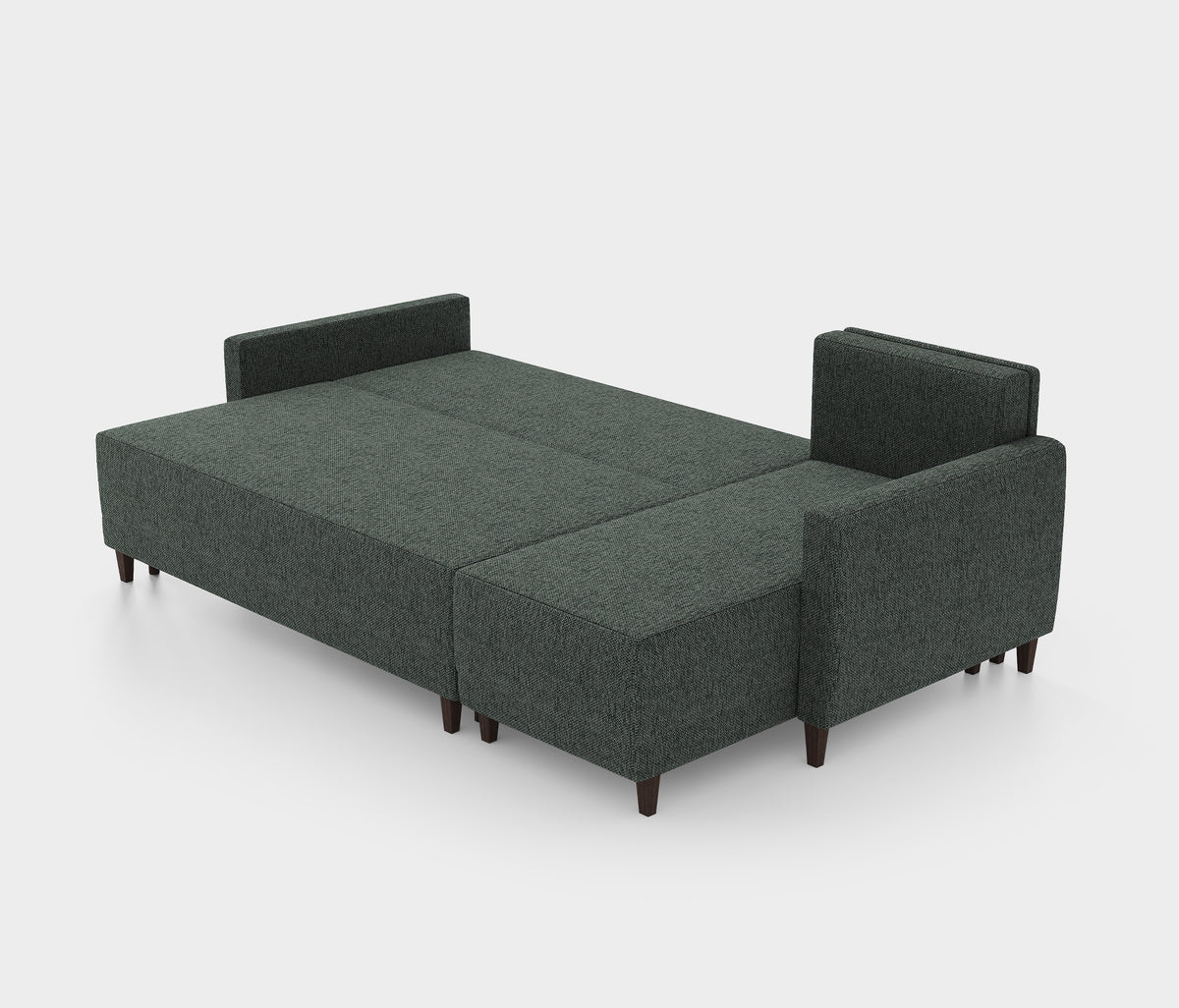 Smart Plus Hoekbank met Slaapfunctie Klein Chenille Groen - foto 7