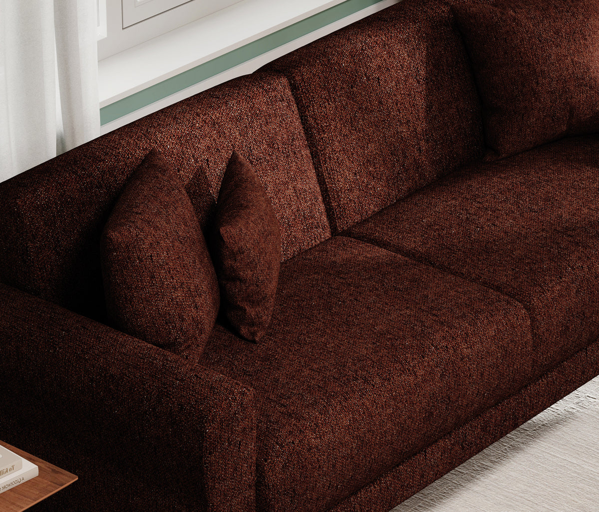 Astera Plus 3-zitsbank met Slaapfunctie Chenille Bruin - foto 4