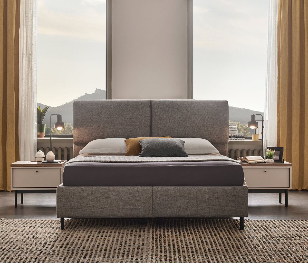 Loreto Boxspring met Hoofdbord Linnen Look Blauw - foto 21