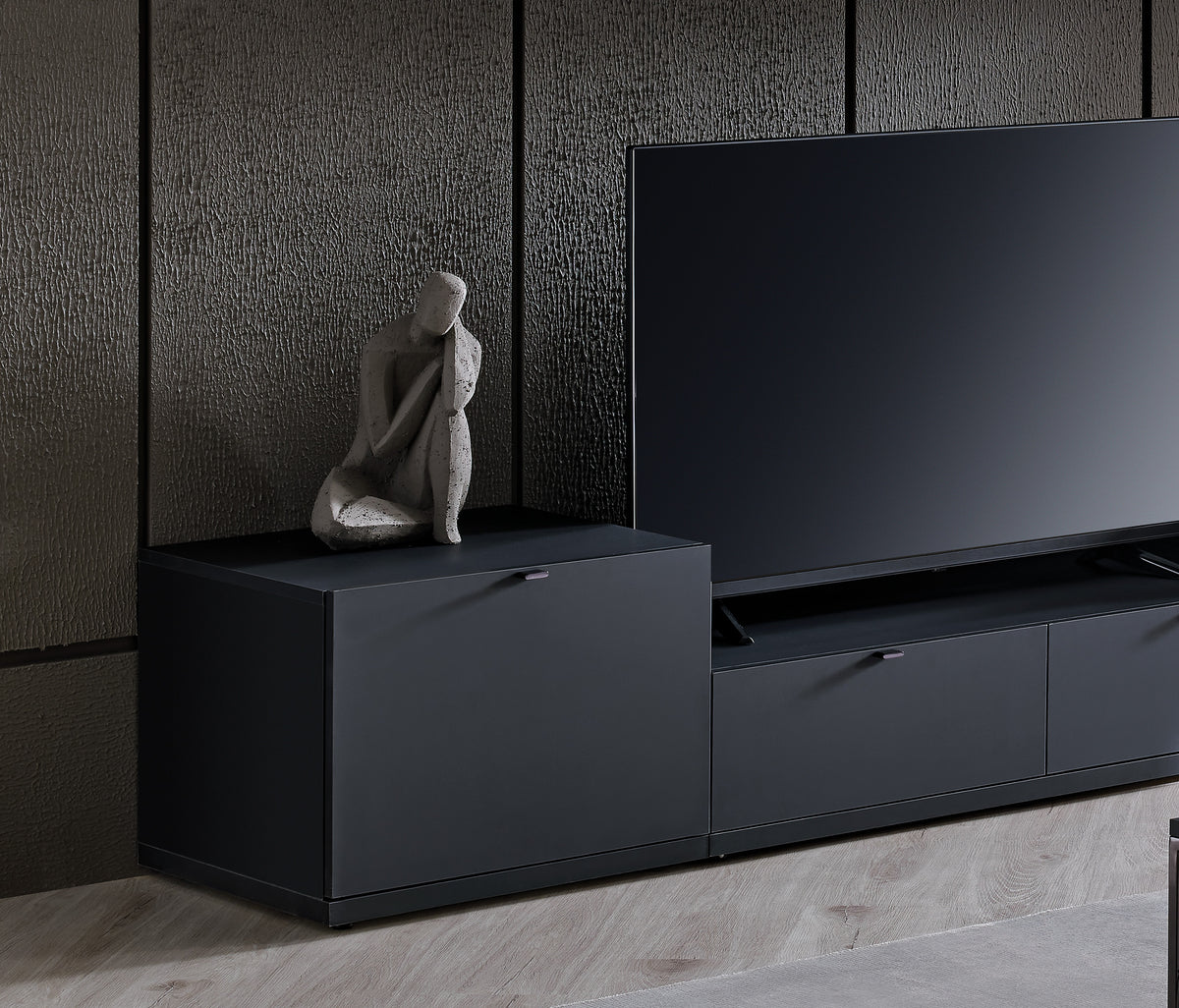 Legato TV-meubel Ondermodule met Deuren Zwart - foto 3