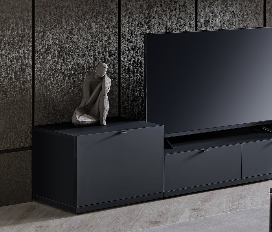 Legato TV-meubel Ondermodule met Deuren Zwart