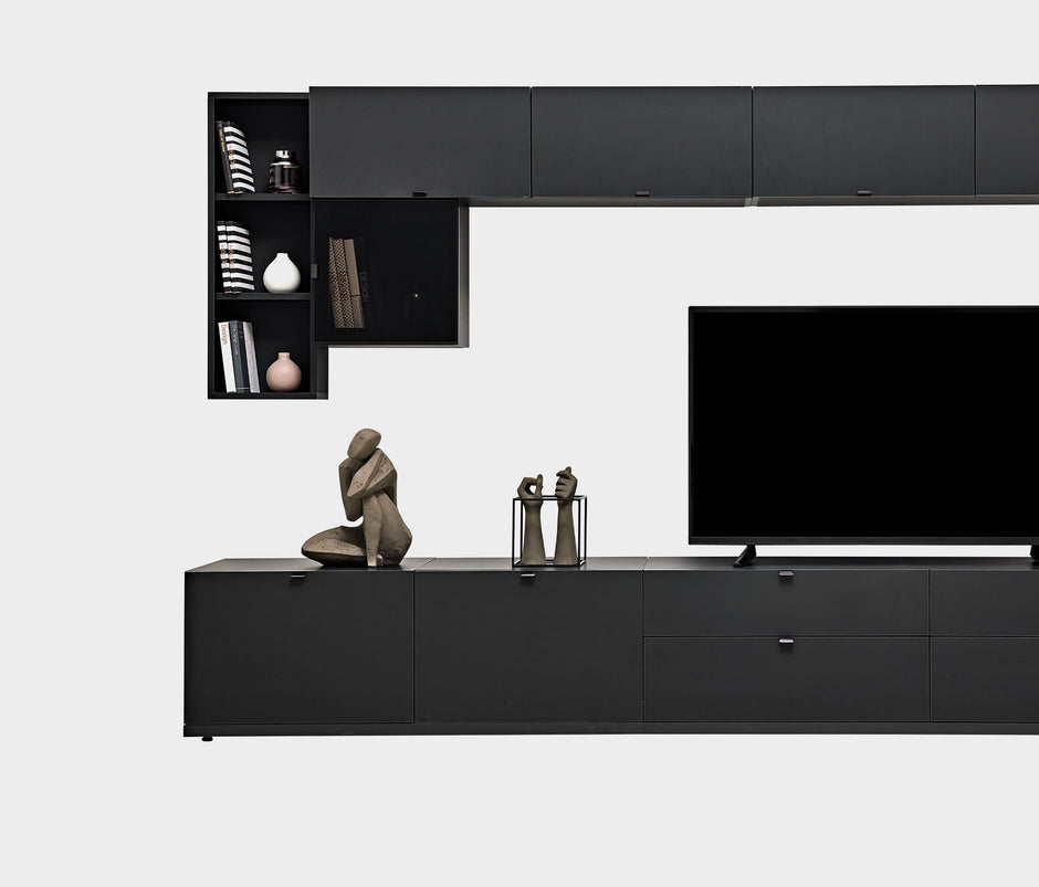 Legato TV-meubel Ondermodule met Deuren Zwart