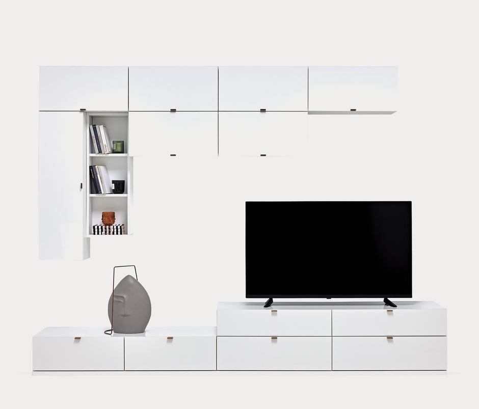 Legato TV-meubel Bovenmodule met Opklapdeur Wit