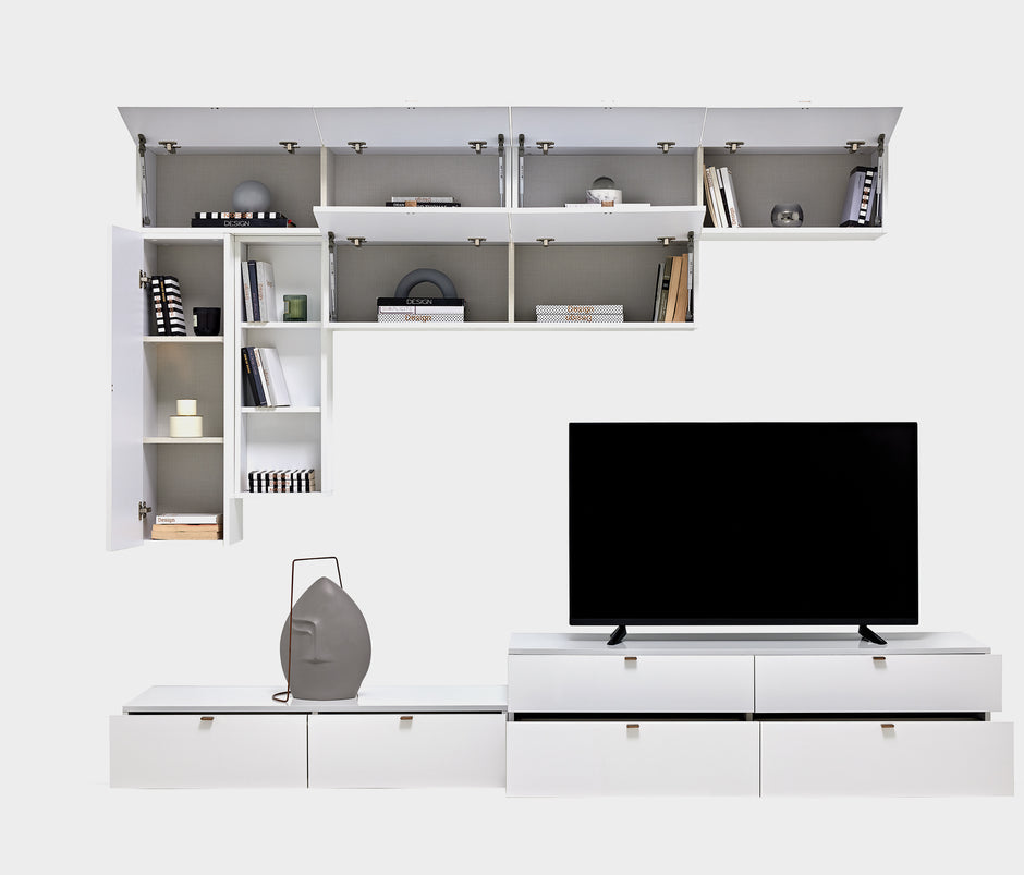 Legato TV-meubel Bovenmodule met Deuren Wit