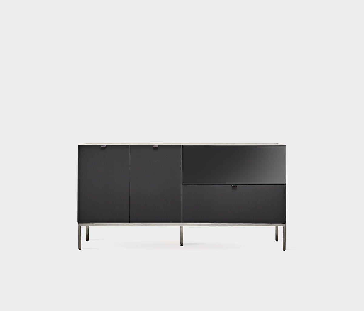 Legato Dressoir met Spiegelglas en Metalen Poten Zwart - foto 4