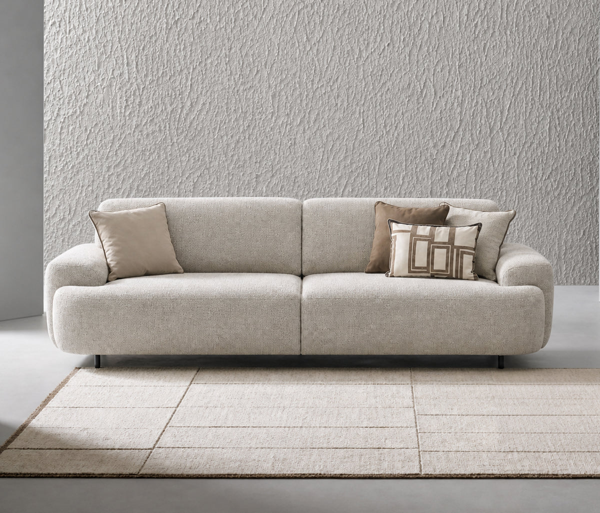 Piove 3-zitsbank met Slaapfunctie Fluweel Creme - foto 3