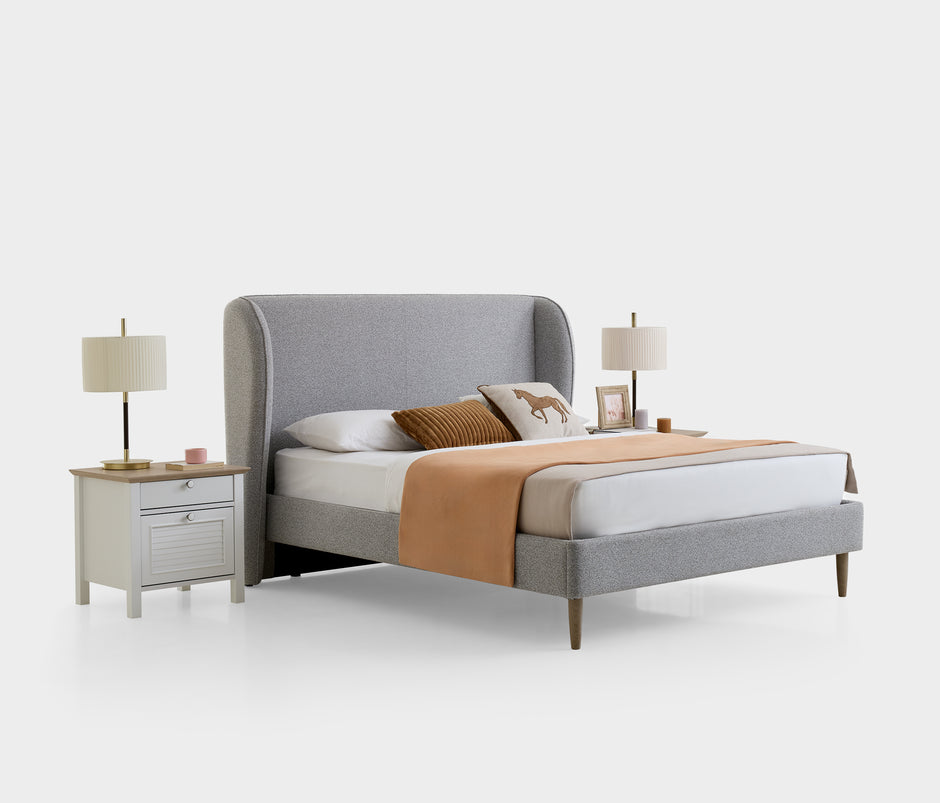 Marsell Bed met Hoofdbord Linnen Look