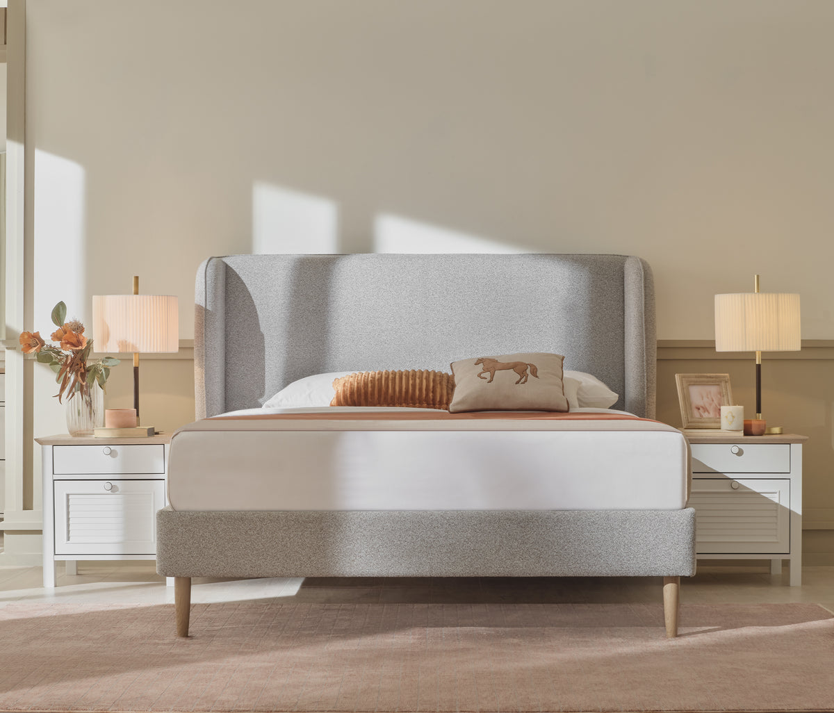 Marsell Bed met Hoofdbord Linnen Look - foto 17