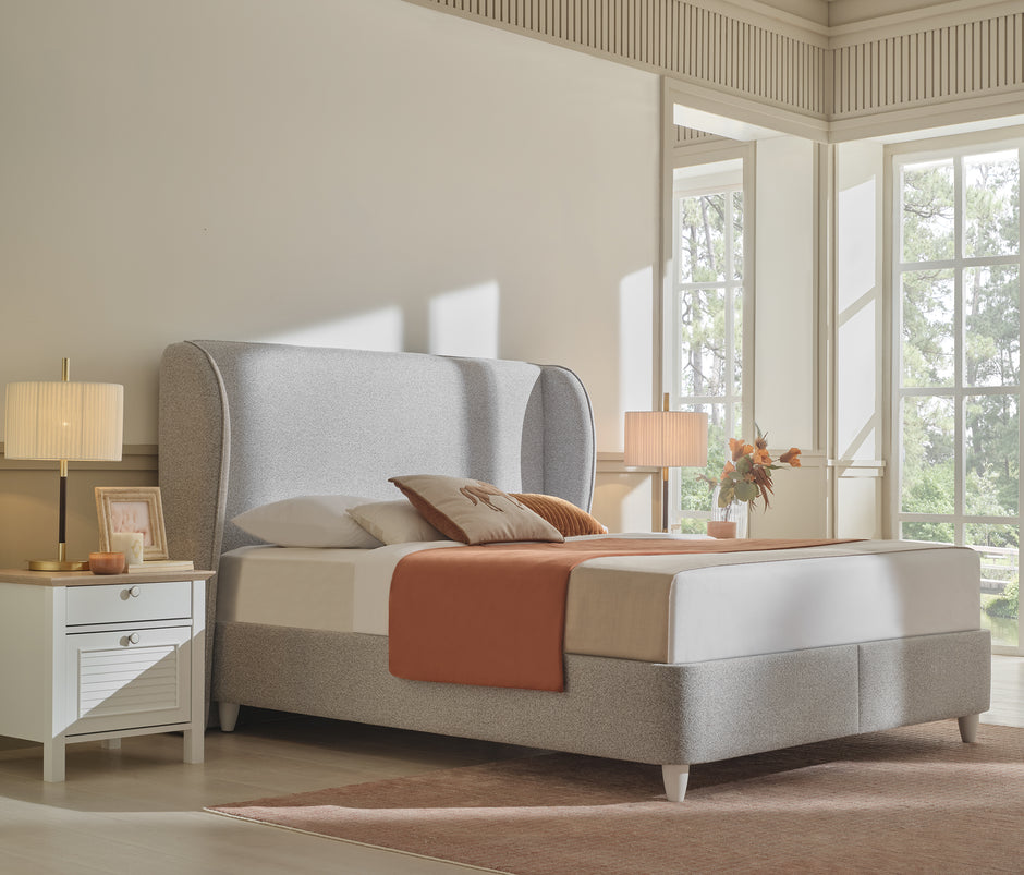 Marsell Boxspring met Hoofdbord Linnen Look