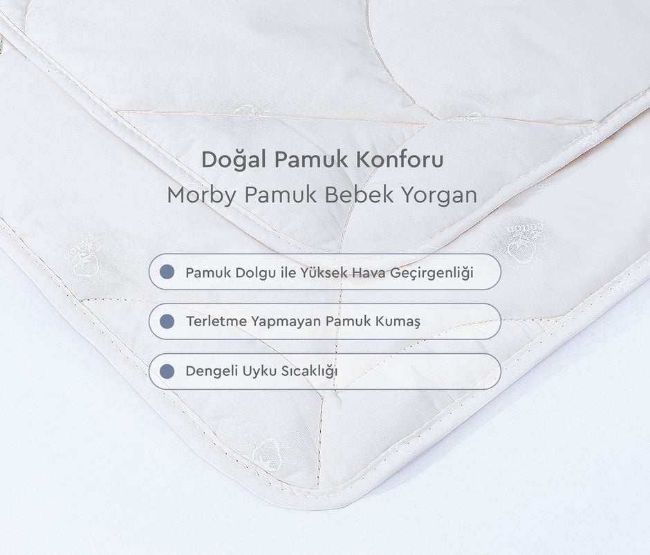 Morby Katoenen Baby Dekbed met Morby Katoenen Kussen