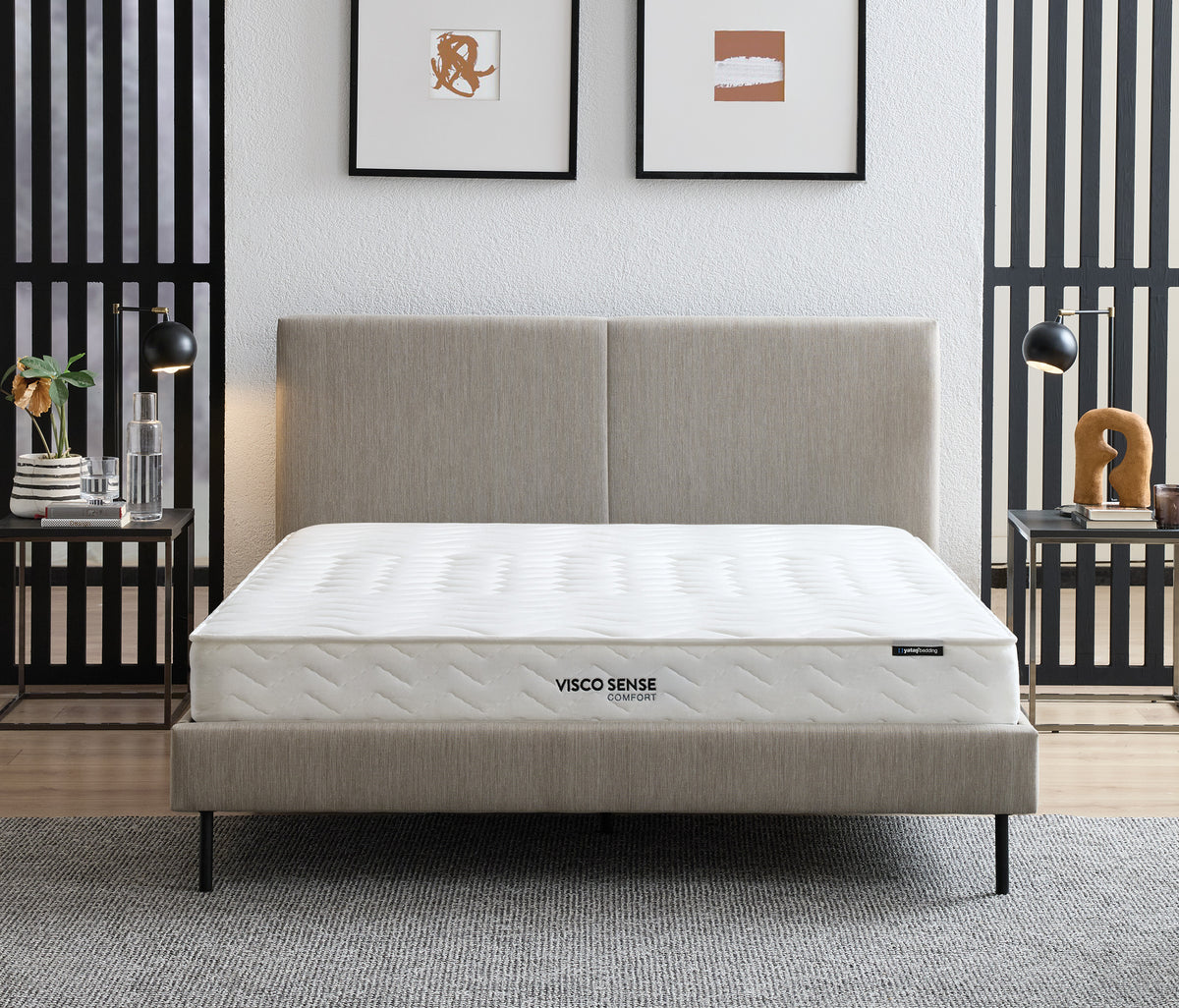 Visco Sense Comfort & Savana Matras, Bed en Hoofdbord Beige - foto 30