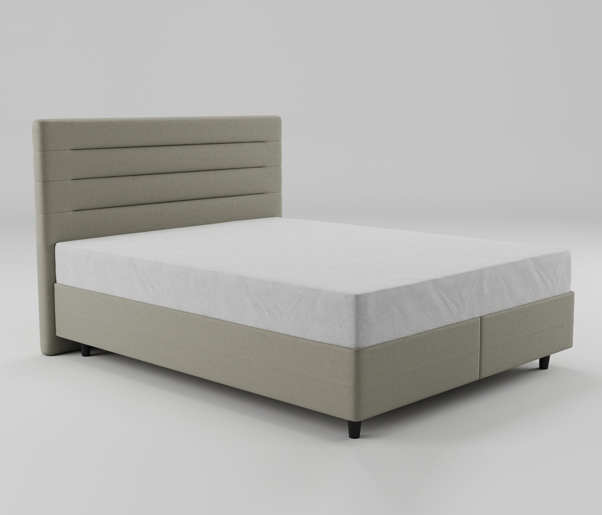 Supreme Pedic Boxspring en Hoofdbord 2-delige Set Asgrijs - foto 6