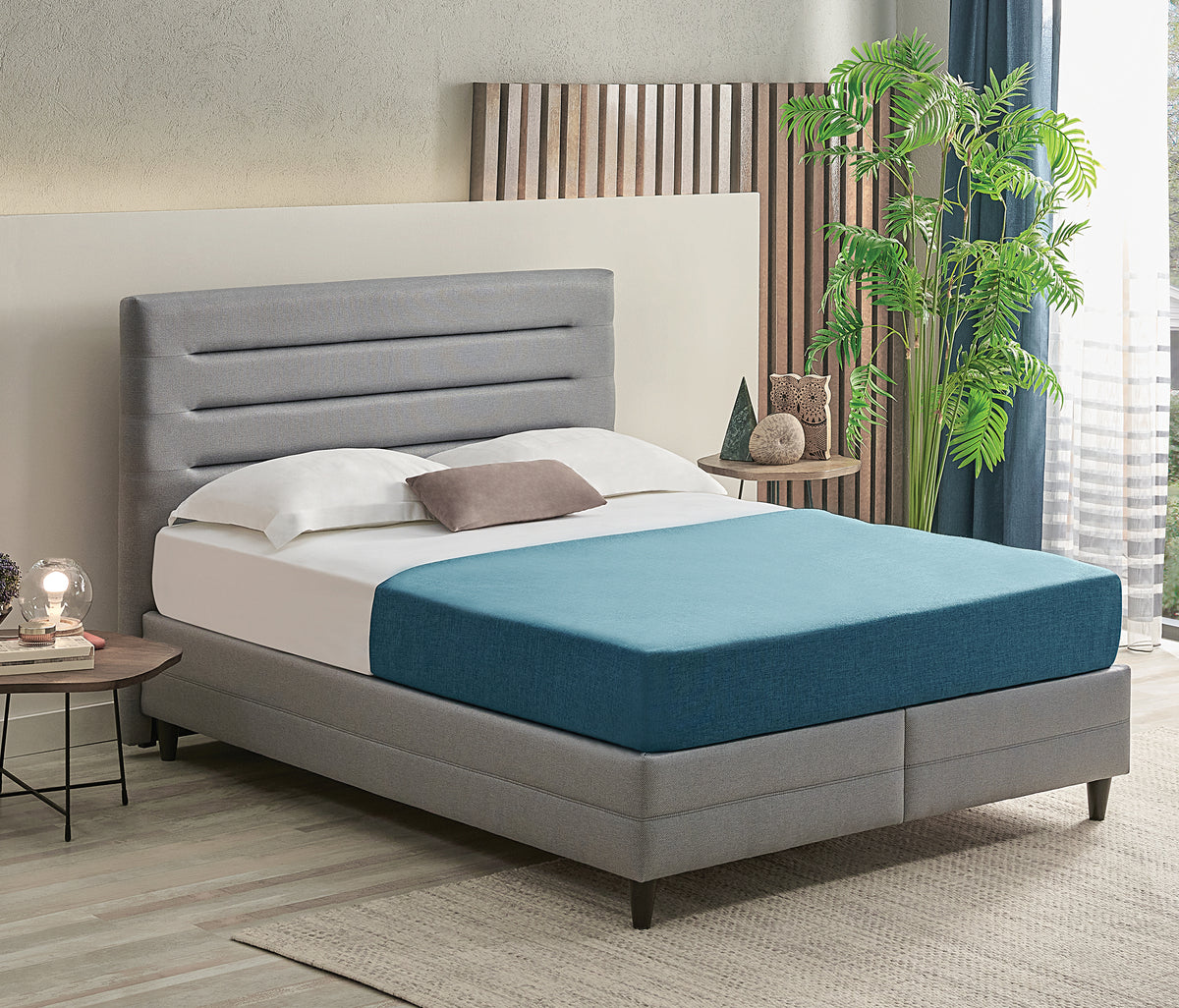 Supreme Pedic Boxspring en Hoofdbord 2-delige Set Grijs - foto 7