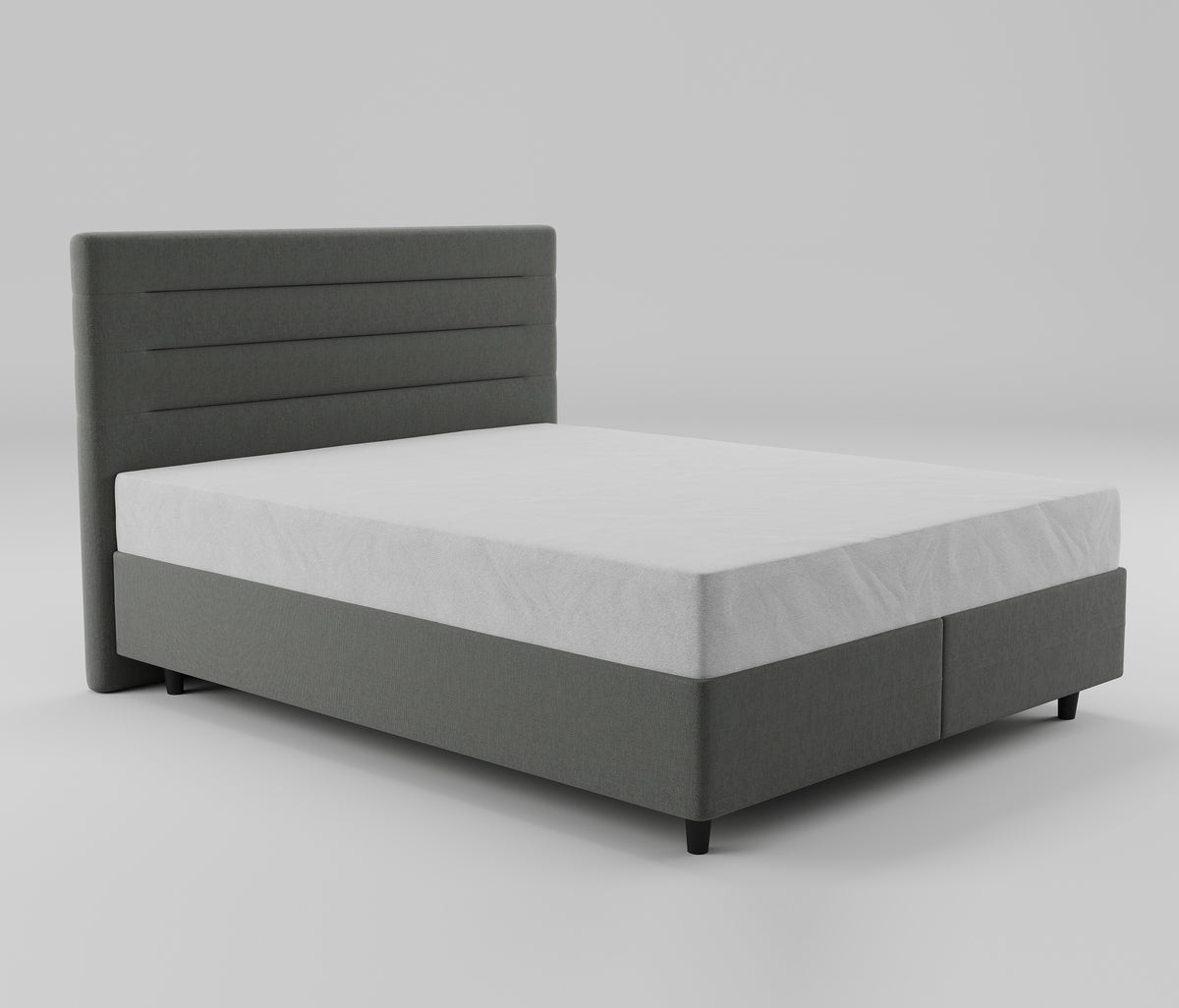 Supreme Pedic Boxspring en Hoofdbord 2-delige Set Grijs - foto 5