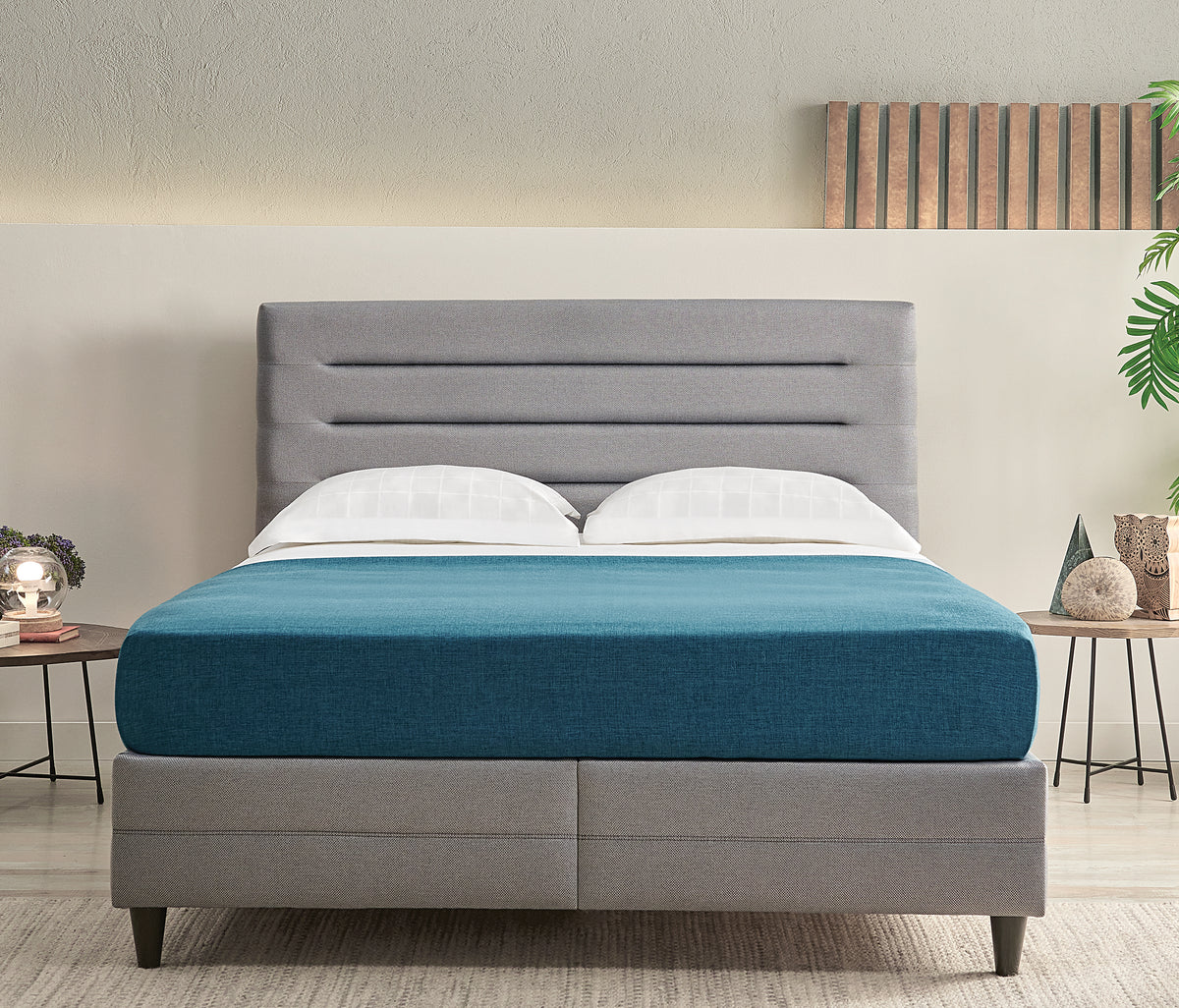 Supreme Pedic Boxspring en Hoofdbord 2-delige Set Blauw - foto 8
