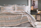 Akoni Beige Bed Sprei Seti Eenpersoons