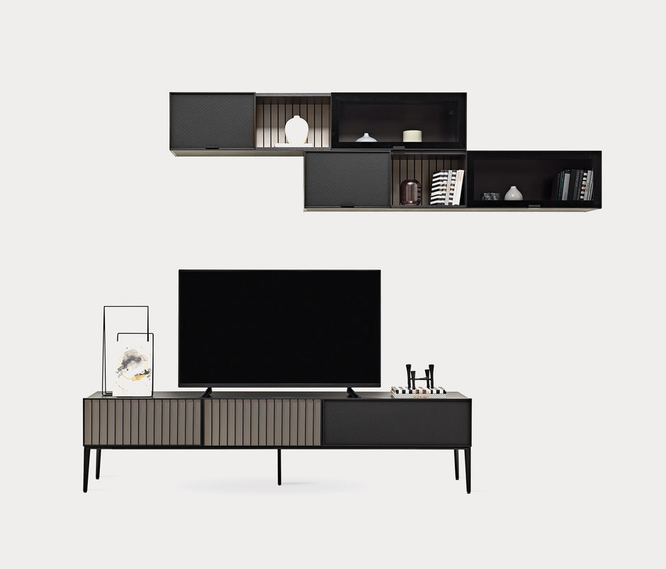 Riga TV-meubel Bovenmodule 2-deurs met Planken