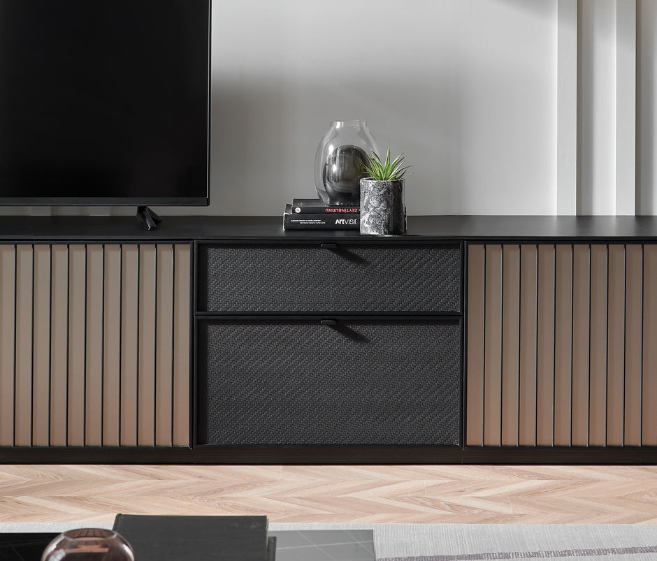 Riga TV-meubel Zijmodule met 2 Lades