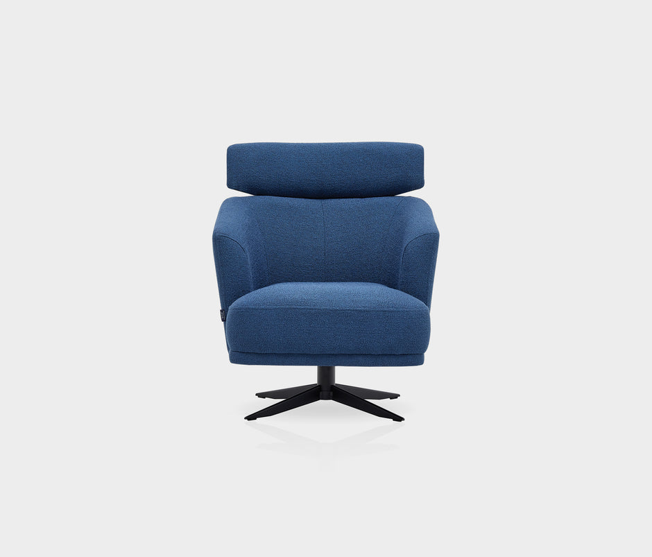 Swan Draaifauteuil met Hoofdsteun Bouclé