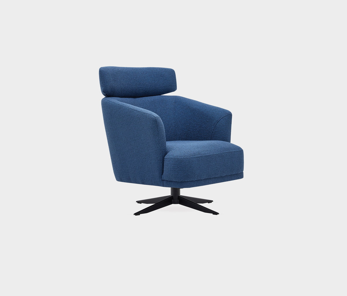 Swan Draaifauteuil met Hoofdsteun Bouclé Turkoois - foto 5