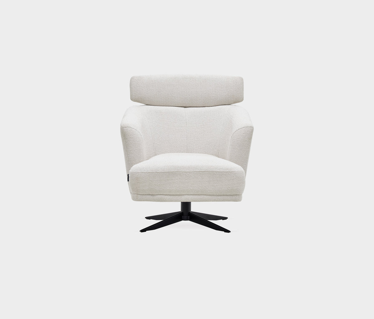Swan Draaifauteuil met Hoofdsteun Bouclé Wit - foto 4