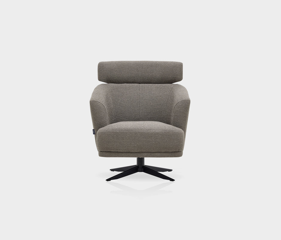 Swan Draaifauteuil met Hoofdsteun Bouclé