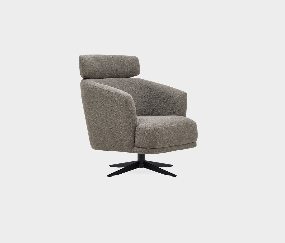 Swan Draaifauteuil met Hoofdsteun Bouclé Taupe - foto 5