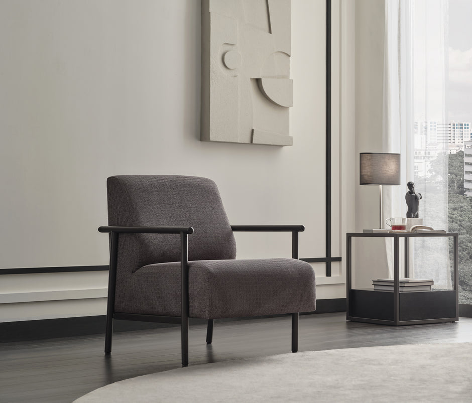 Berta Fauteuil Chenille Antraciet