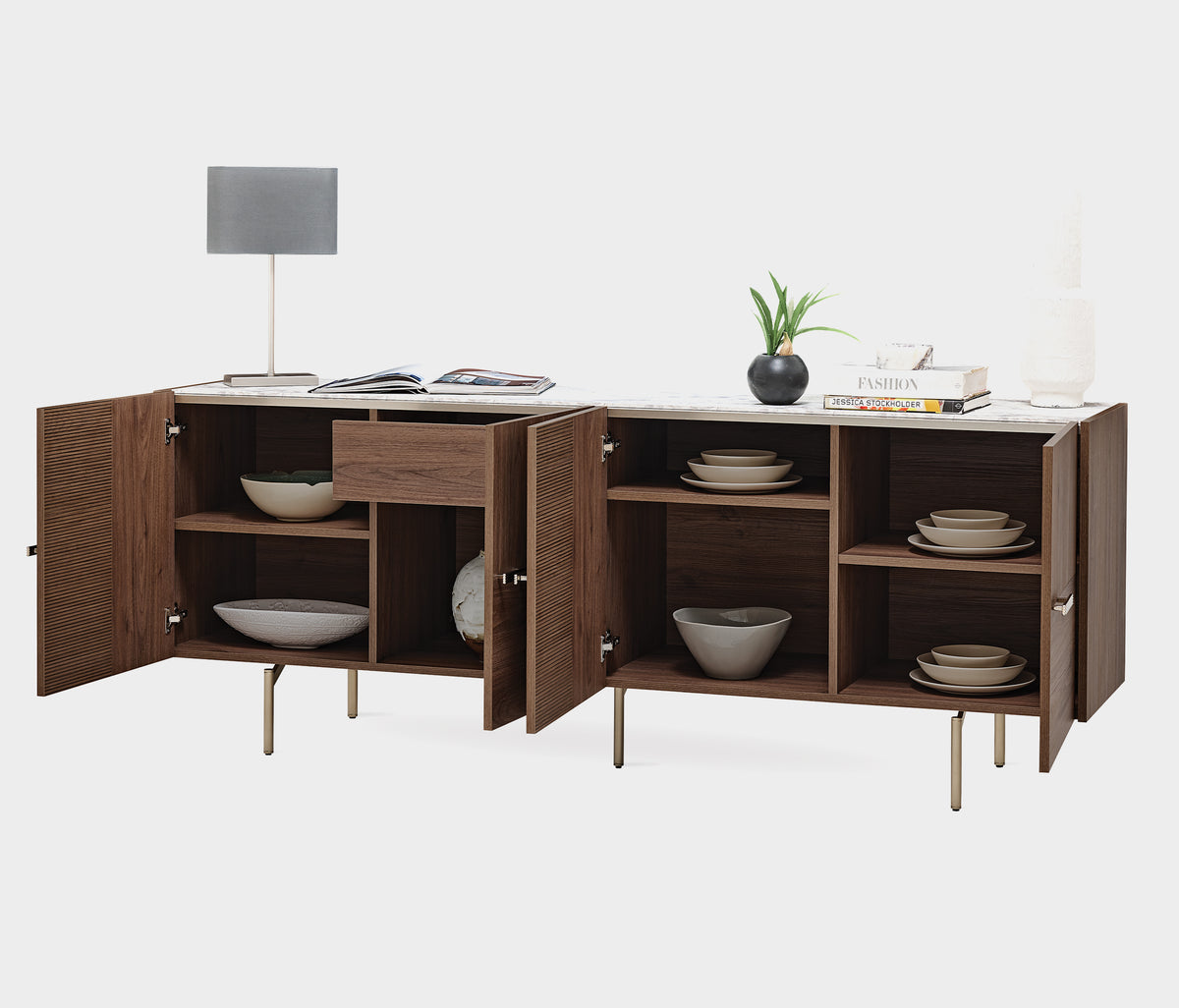 Pavia Dressoir 4-deurs Marmerlook - foto 11