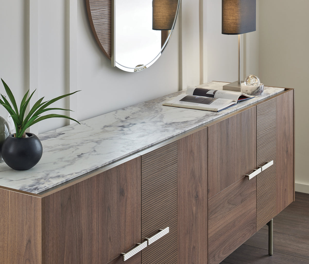 Pavia Dressoir 4-deurs Marmerlook - foto 4