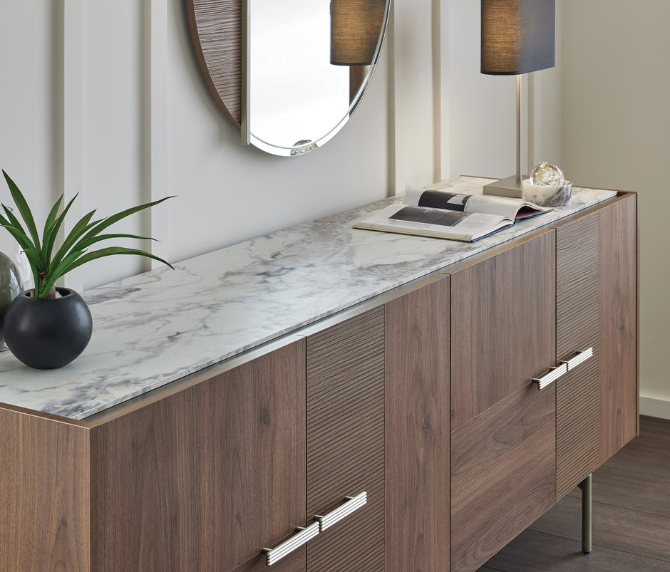 Pavia Dressoir 4-deurs Marmerlook