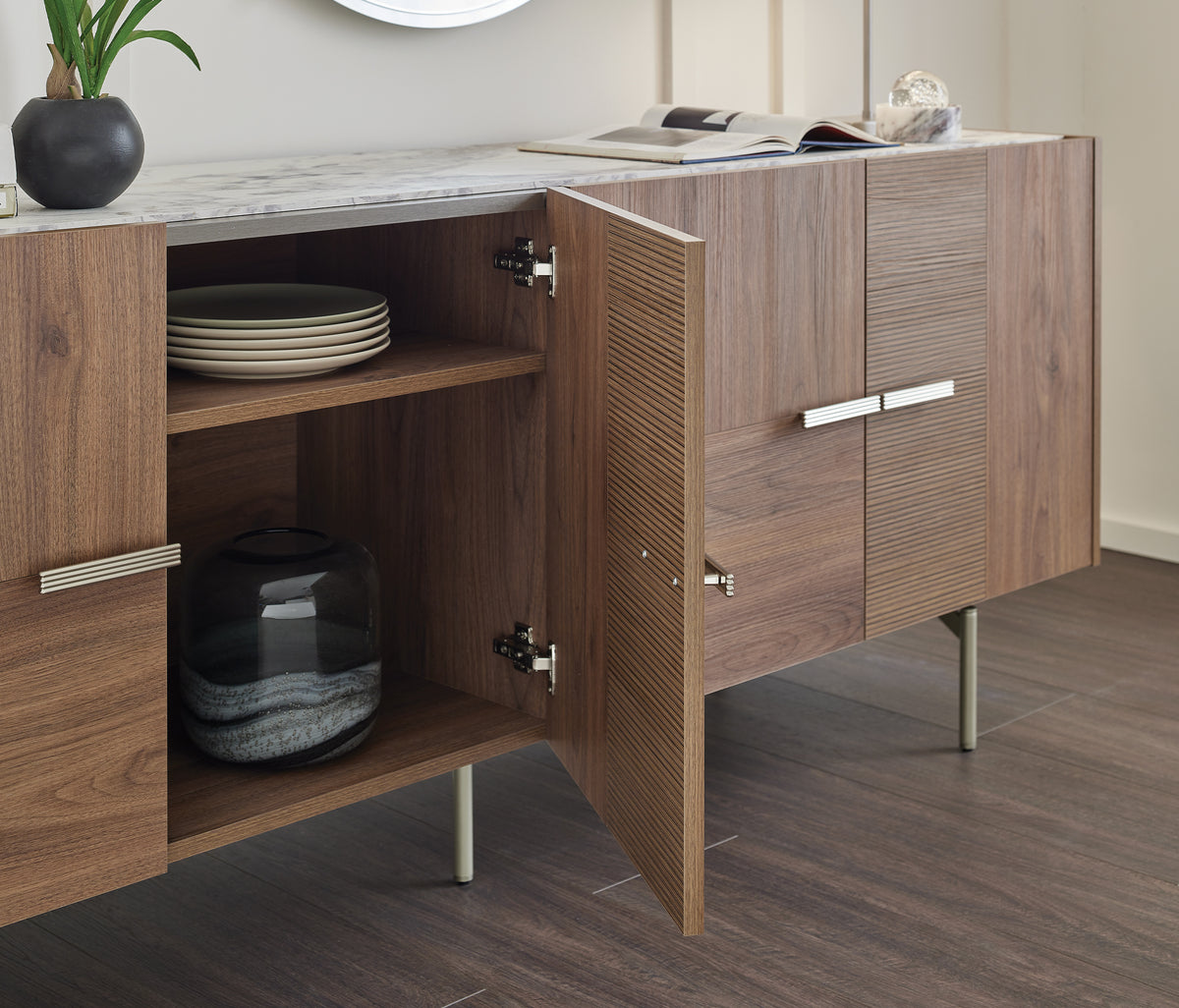 Pavia Dressoir 4-deurs Marmerlook - foto 5