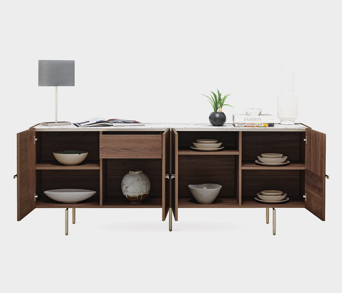 Pavia Dressoir 4-deurs Marmerlook - foto 9